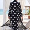 Printed Adjustable Waist Chiffon Pareo Dot wholesale burkini view 3 - Hicabistan Turkey factory