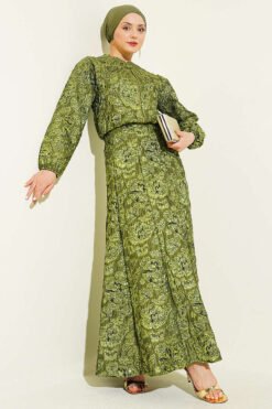 Patterned Zip-Up Jacquard Skirt Set