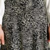 Patterned Zip Satin Skirt Black Großhandel skirt view 4 - Hicabistan Türkei Fabrik