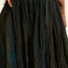 Printed Crinkled Chiffon Skirt Khaki Großhandel skirt view 4 - Hicabistan Türkei Fabrik