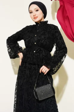Alternative view of Tulle Skirt with Pattern Black