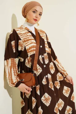 Alternative view of Printed Ruffled Half Button Dress