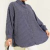 Vertical Striped Oversized Shirt