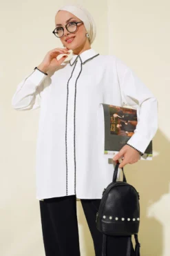 Alternative view of Stitched Detail Two-Piece Set Black