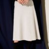 Stitched Ribbed Wool Skirt Grey