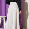 Button-Style Tied Skirt Grey wholesale skirt view 3 - Hicabistan Turkey factory