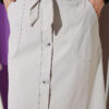 Button-Style Tied Skirt Grey wholesale skirt view 4 - Hicabistan Turkey factory