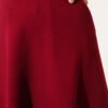 Plain Flared Skirt Burgundy wholesale skirt view 4 - Hicabistan Turkey factory