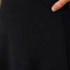 Plain Flared Skirt Black all'ingrosso skirt view 4 - Hicabistan fabbrica Turchia
