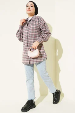 Vue alternative de Plaid Stone-Embellished Shirt