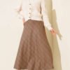 Checked Skirt Mink wholesale skirt view 2 - Hicabistan Turkey factory