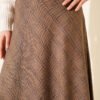 Checked Skirt Mink wholesale skirt view 4 - Hicabistan Turkey factory