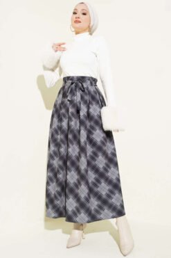 Vista alternativa di Checkered Wrap Skirt