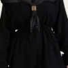 Checked Scout Collar Shirt Black en gros shirt view 4 - Hicabistan usine Turquie