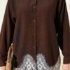 Skirt Brown wholesale shirt view 4 - Hicabistan Turkey factory