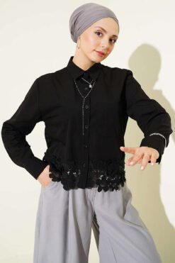Skirt Black groothandel shirt - Hicabistan Turkije fabriek