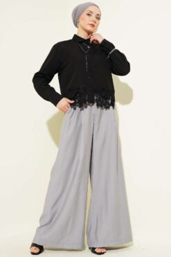 Skirt Black groothandel shirt view 2 - Hicabistan Turkije fabriek