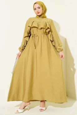 Ruffle Strap Tie Waist Dress