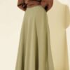 Zippered Tencel Flared Skirt wholesale skirt view 3 - Hicabistan Turkey factory