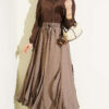 Ruffled Detail Elastic Waist Skirt Mink al por mayor skirt view 2 - Hicabistan fábrica Turquía