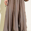 Ruffled Detail Elastic Waist Skirt Mink al por mayor skirt view 4 - Hicabistan fábrica Turquía