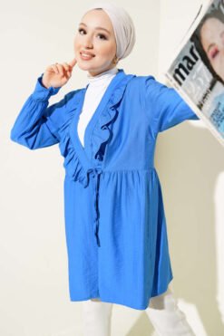 Ruffled Ankle Elastic Kimono