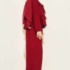 Ruffled Lace Tie-Up Two-Piece Set Burgundy - Image 3