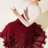 Ruffled Tulle Skirt Burgundy all'ingrosso skirt - Hicabistan fabbrica Turchia