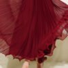 Ruffled Tulle Skirt Burgundy wholesale skirt view 2 - Hicabistan Turkey factory