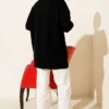 Bow Knit Tunic Black en gros tunic view 3 - Hicabistan usine Turquie