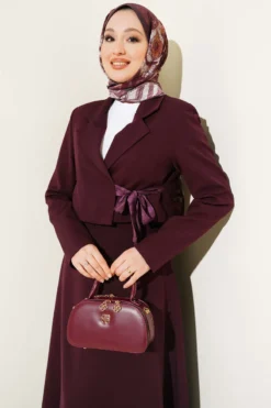 Alternative view of Two-Piece Set with Tied Scarf and Skirt