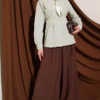 Shirt with Belt and Scarf Mint wholesale shirt view 2 - Hicabistan Turkey factory