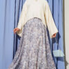 Floral Embroidered Ruffled Skirt Set Blue بالجملة clothing set view 5 - Hicabistan مصنع تركيا