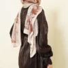 Buttoned Dress Shirt with Rose Detail Brown en gros shirt view 3 - Hicabistan usine Turquie