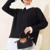 Shirt-Panel Two-Piece Set Black al por mayor clothing set view 2 - Hicabistan fábrica Turquía