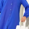 Shirt Collar Single Pocket Long Shirt wholesale shirt view 4 - Hicabistan Turkey factory
