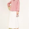 Lace Sailor Collar Short Shirt Powder Pink en gros shirt view 2 - Hicabistan usine Turquie