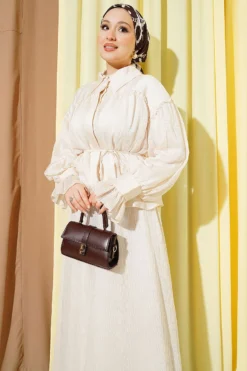 Alternative view of Ruffled Skirt Set with Chest Gathered Beige