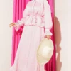 Ruffled Skirt Set with Chest Gathered Pink al por mayor clothing set view 2 - Hicabistan fábrica Turquía