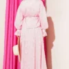 Ruffled Skirt Set with Chest Gathered Pink al por mayor clothing set view 3 - Hicabistan fábrica Turquía