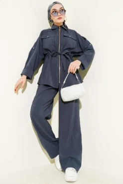 Pocketed Waist Tunic Modal Set