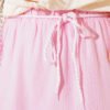 Panelled Tie Waist Skirt Pink wholesale skirt view 4 - Hicabistan Turkey factory