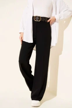 منظر بديل لـ Wide Belted Loose Pants Black