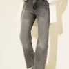 Wide Leg Buttoned Denim Pants Grey
