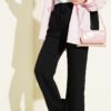 Wide-Leg Elastic Waist Pants Black