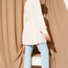 Hidden Button Self-Belted Shirt Beige groothandel shirt view 3 - Hicabistan Turkije fabriek