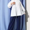 Hidden Button Top Button Shirt White wholesale shirt view 2 - Hicabistan Turkey factory
