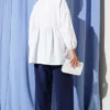 Hidden Button Top Button Shirt White wholesale shirt view 3 - Hicabistan Turkey factory