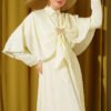 Cape with Skirt Set with Gold Accessories Yellow wholesale clothing set view 2 - Hicabistan Turkey factory