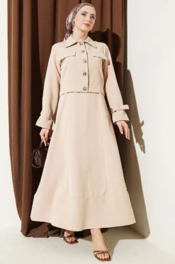 Jacketed Jumper Set Stone